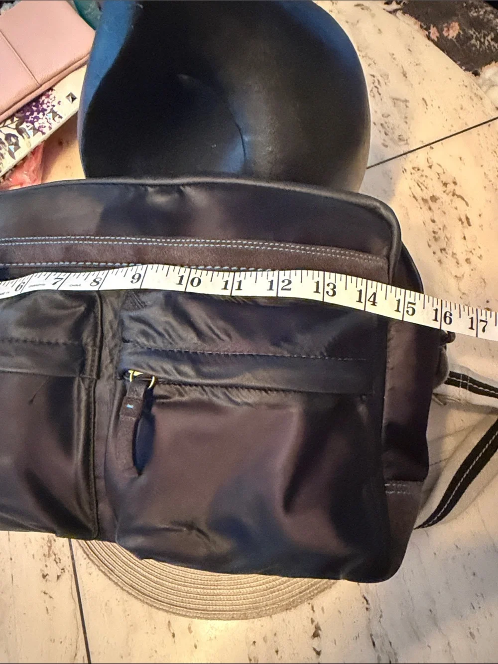 Coach 2005 Vintage Leatherware Nylon Crossbody Baby Bag with Suede Trim